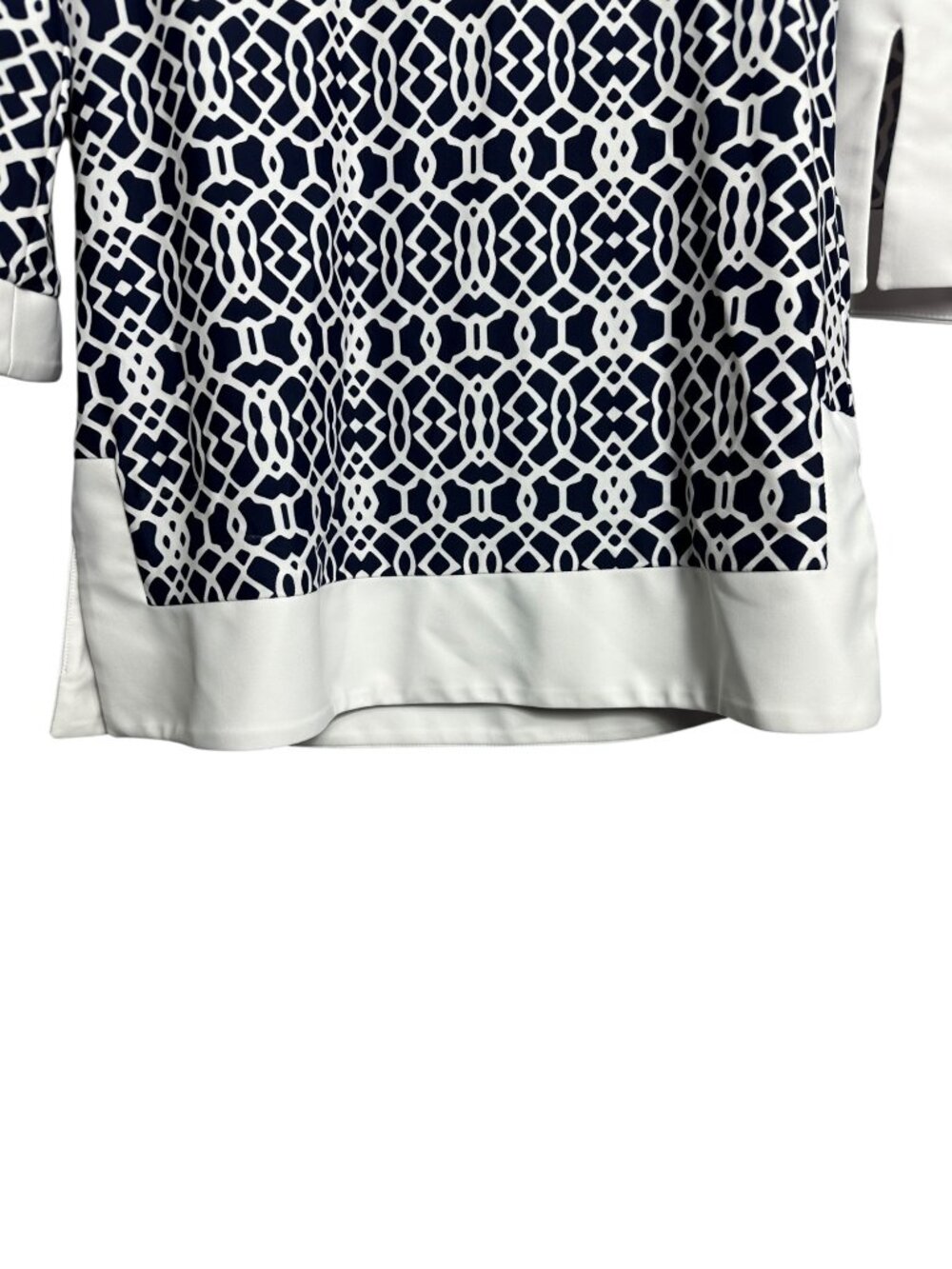 Jude Connally Megan Tunic Top Navy White Geo Print Medium - Picture 6 of 11
